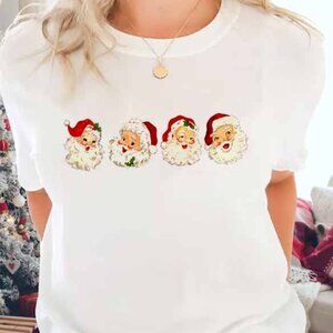 Cheerful Santa T-shirt, Santa Merry Christmas Tee Shirt